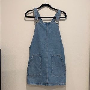 Topshop Denim Overall Dress